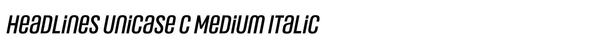 Headlines Unicase C Medium Italic image